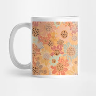 Pastel Multicolor Sunflower Pattern Mug